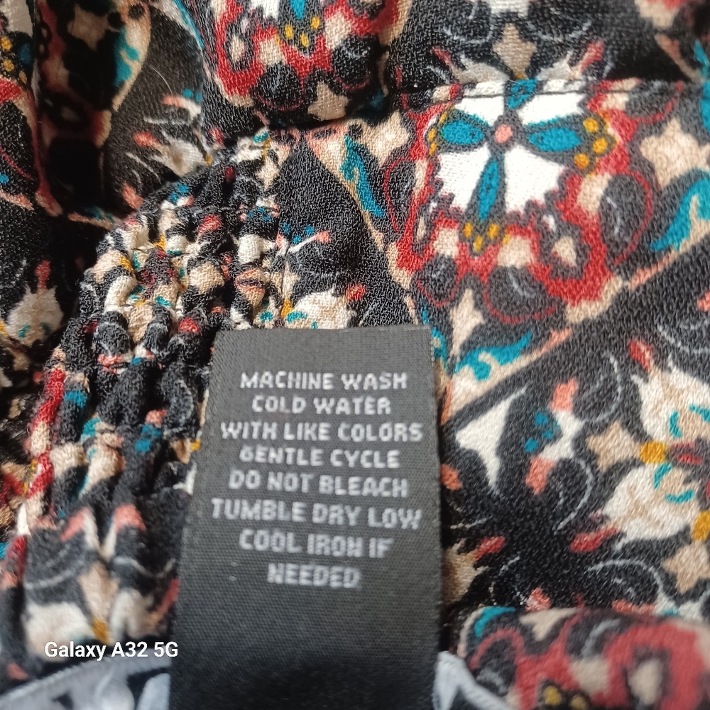 Studio 253 Pant Size 1X Multicolor Patterned Fabric - Picture 7 of 12
